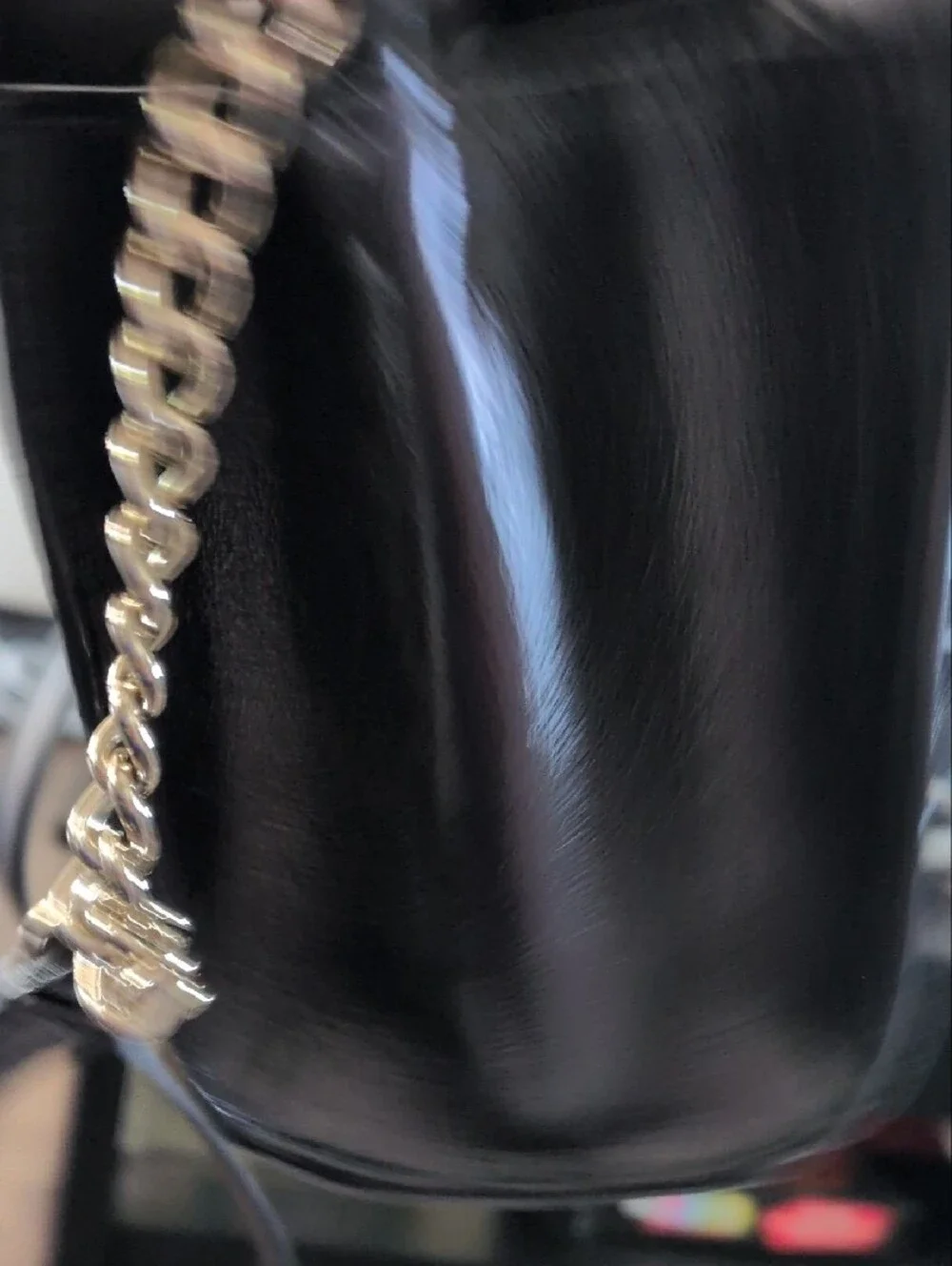 kate spade Black Glitter Top-Handle Satchel with Purple Sparkle